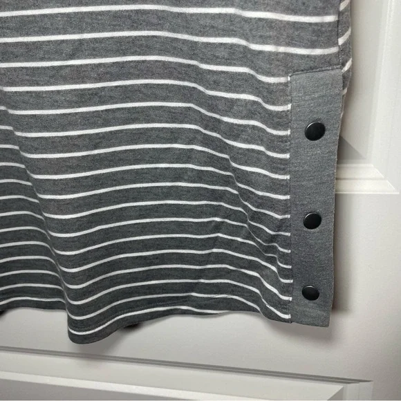 Maurices Striped T-Shirt Dress Gray White Short Sleeve Casual Bodycon Size XS - Picture 8 of 10